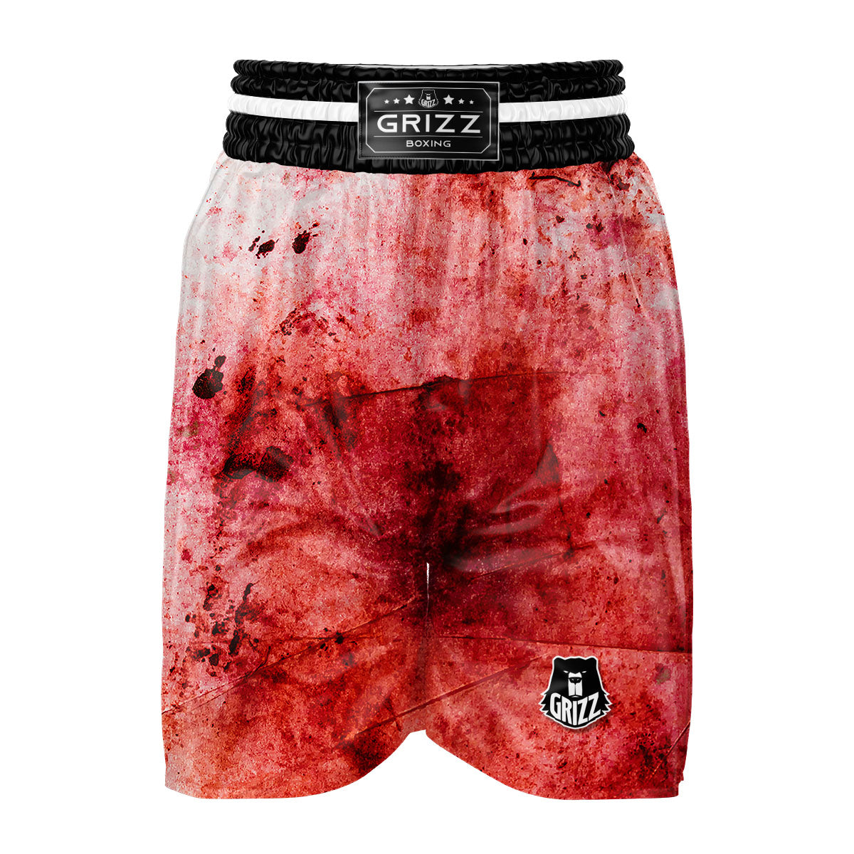 Blood Stains Red Print Boxing Shorts-grizzshop