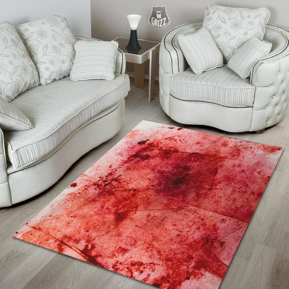 Blood Stains Red Print Floor Mat-grizzshop