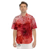 Blood Stains Red Print Men's Short Sleeve Shirts-grizzshop