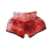 Blood Stains Red Print Muay Thai Boxing Shorts-grizzshop