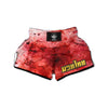 Blood Stains Red Print Muay Thai Boxing Shorts-grizzshop