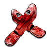 Blood Stains Red Print Muay Thai Shin Guards-grizzshop