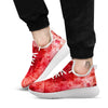 Blood Stains Red Print White Athletic Shoes-grizzshop