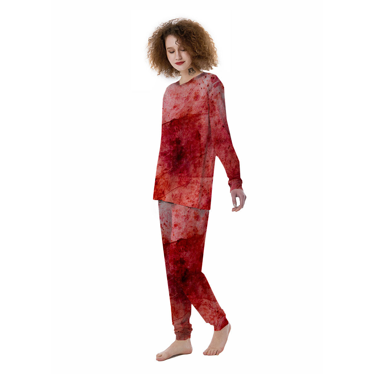 Blood Stains Red Print Women's Pajamas-grizzshop