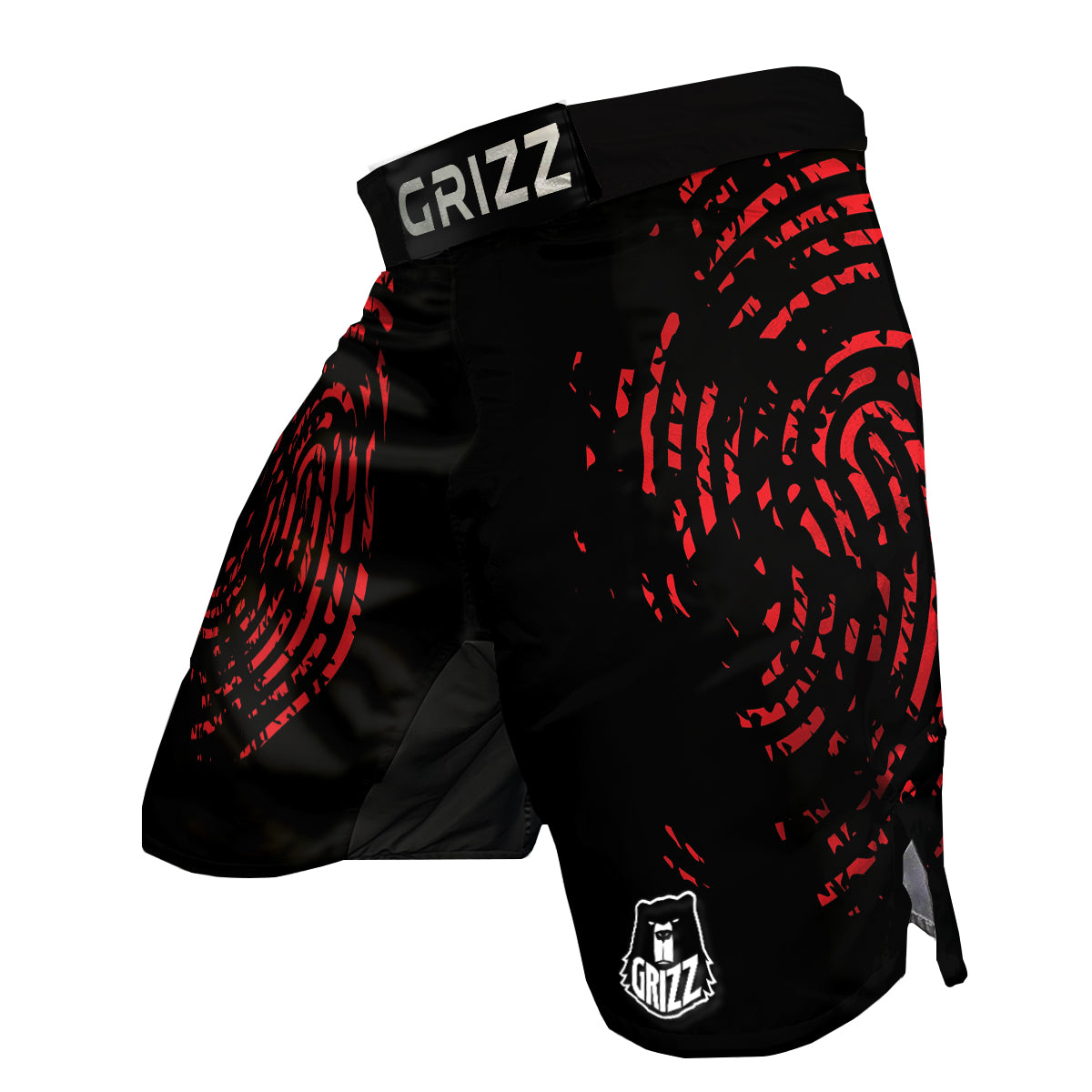 Bloody Finger Red Print MMA Shorts-grizzshop