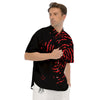 Bloody Finger Red Print Men's Short Sleeve Shirts-grizzshop