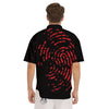 Bloody Finger Red Print Men's Short Sleeve Shirts-grizzshop