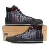 Bloody Metal Wall Print Black High Top Shoes-grizzshop