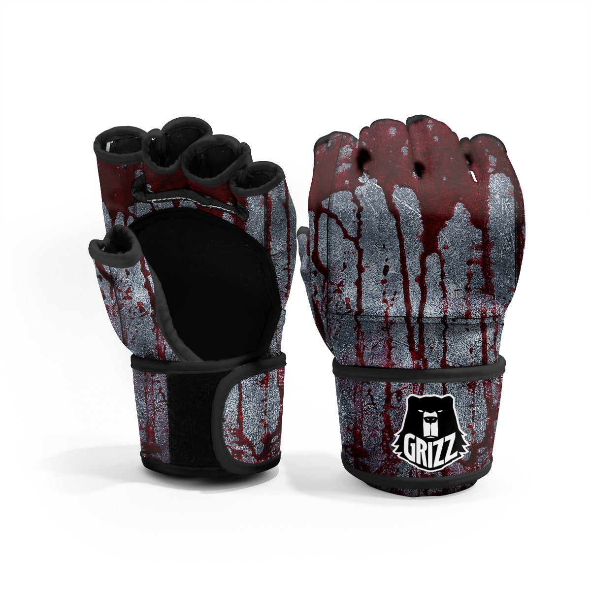 Bloody Metal Wall Print MMA Gloves-grizzshop