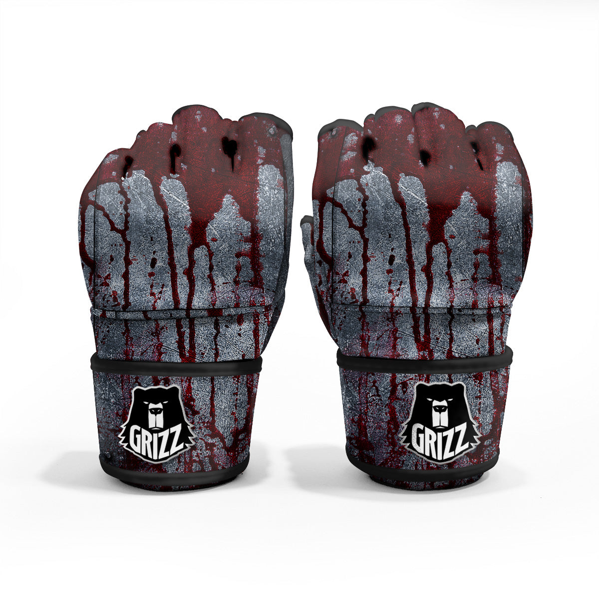 Bloody Metal Wall Print MMA Gloves-grizzshop