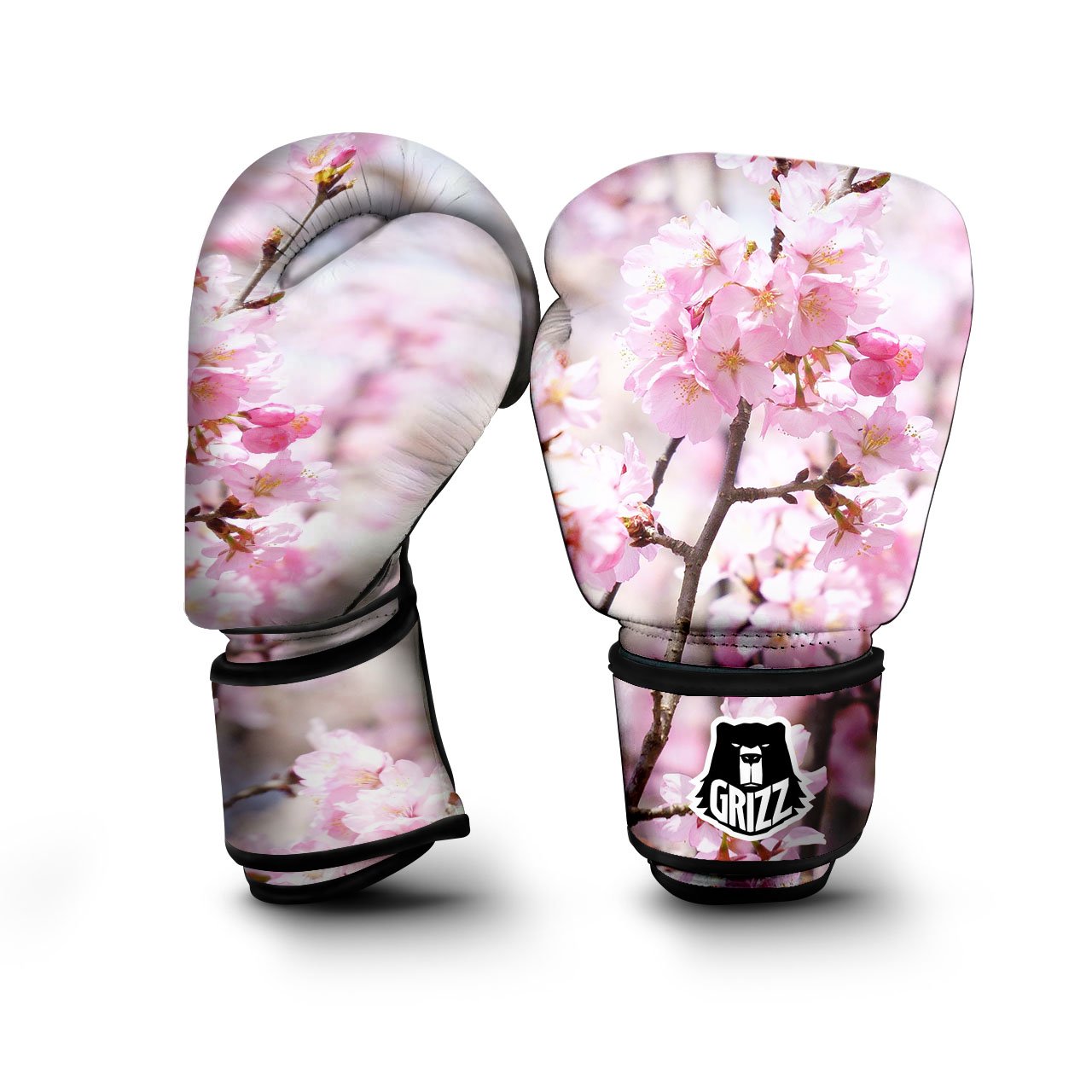 Blossom Spring Cherry Print Boxing Gloves-grizzshop