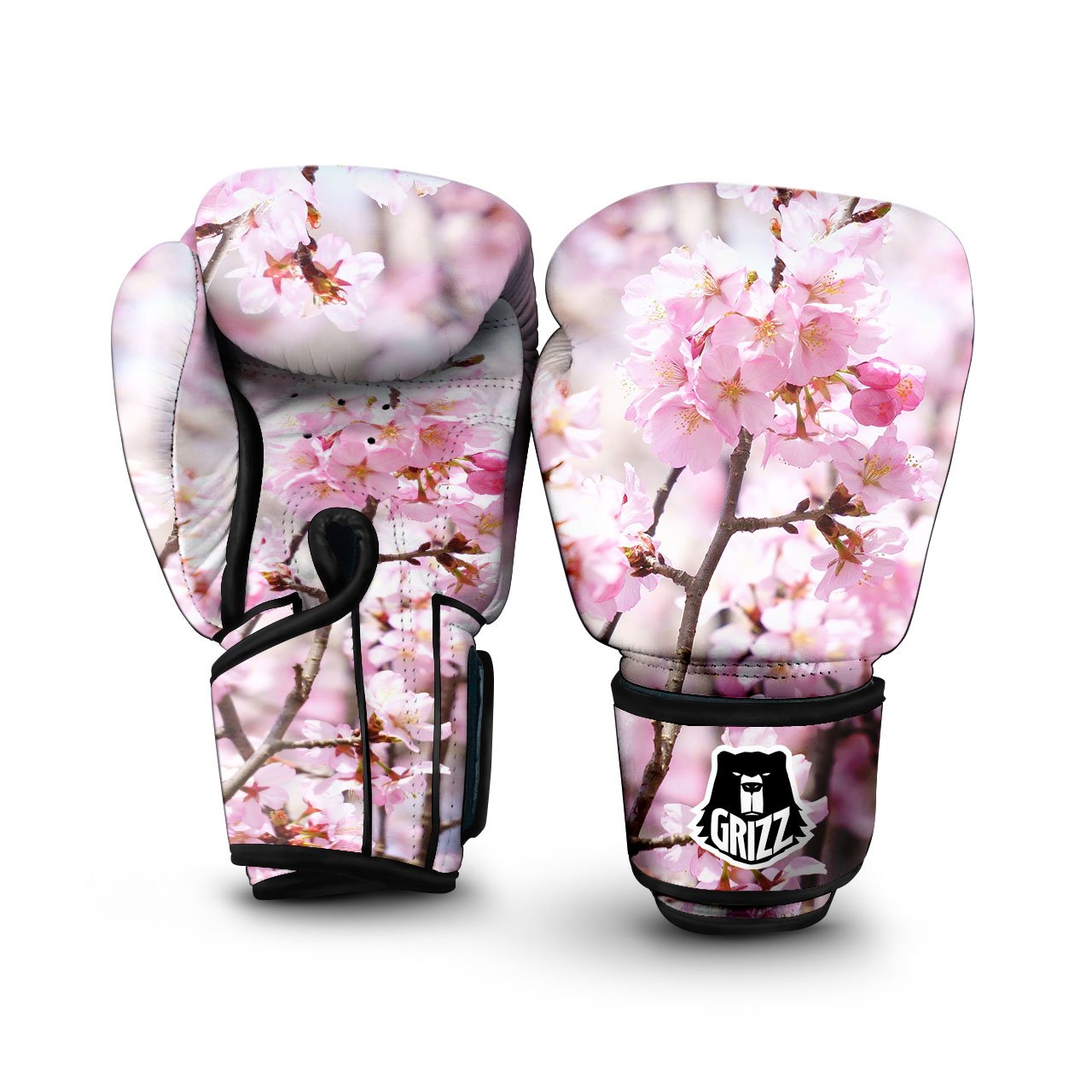 Blossom Spring Cherry Print Boxing Gloves-grizzshop