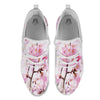 Blossom Spring Cherry Print White Athletic Shoes-grizzshop