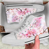 Blossom Spring Cherry Print White High Top Shoes-grizzshop