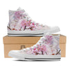 Blossom Spring Cherry Print White High Top Shoes-grizzshop