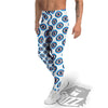 Blue Abstract Ophthalmology Print Pattern Men's Leggings-grizzshop