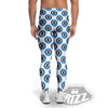 Blue Abstract Ophthalmology Print Pattern Men's Leggings-grizzshop