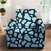 Blue And Black Cow Print Armchair Cover-grizzshop