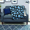 Blue And Black Cow Print Blanket-grizzshop