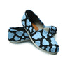 Blue And Black Cow Print Canvas Shoes-grizzshop