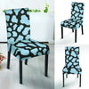 Blue And Black Cow Print Chair Cover-grizzshop