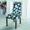 Blue And Black Cow Print Chair Cover-grizzshop