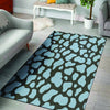 Blue And Black Cow Print Floor Mat-grizzshop