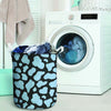 Blue And Black Cow Print Laundry Basket-grizzshop