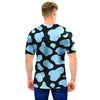 Blue And Black Cow Print Men T Shirt-grizzshop