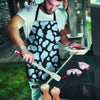 Blue And Black Cow Print Men's Apron-grizzshop