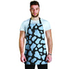 Blue And Black Cow Print Men's Apron-grizzshop