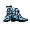 Blue And Black Cow Print Men's Boots-grizzshop