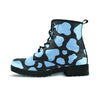 Blue And Black Cow Print Men's Boots-grizzshop