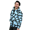 Blue And Black Cow Print Men's Hoodie-grizzshop