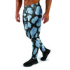 Blue And Black Cow Print Men's Joggers-grizzshop