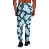 Blue And Black Cow Print Men's Joggers-grizzshop