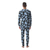 Blue And Black Cow Print Men's Pajamas-grizzshop