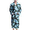 Blue And Black Cow Print Men's Robe-grizzshop