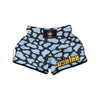 Blue And Black Cow Print Muay Thai Boxing Shorts-grizzshop