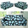 Blue And Black Cow Print Sofa Cover-grizzshop