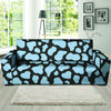 Blue And Black Cow Print Sofa Cover-grizzshop