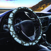 Blue And Black Cow Print Steering Wheel Cover-grizzshop