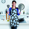 Blue And Black Cow Print Women's Apron-grizzshop