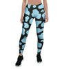 Blue And Black Cow Print Women's Leggings-grizzshop