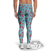 Blue And Chili Pepper Print Pattern Men's Leggings-grizzshop