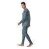 Blue And Chili Pepper Print Pattern Men's Pajamas-grizzshop