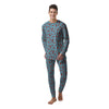 Blue And Chili Pepper Print Pattern Men's Pajamas-grizzshop