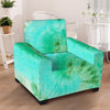 Blue And Green Tie Dye Armchair Cover-grizzshop