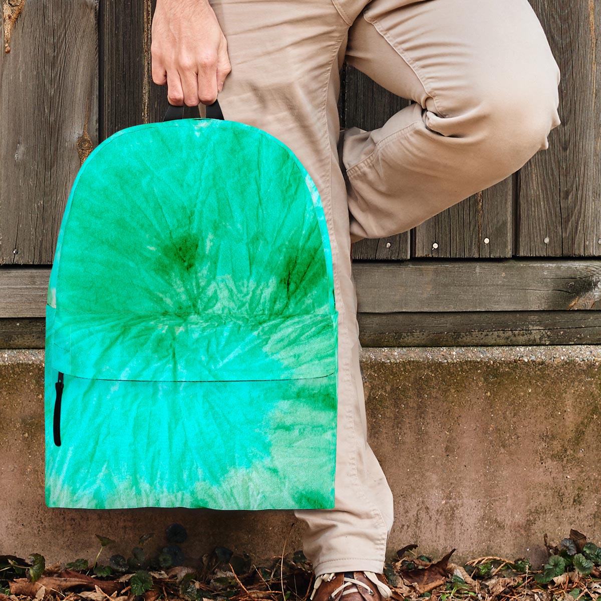 Blue And Green Tie Dye Backpack-grizzshop
