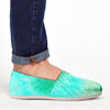 Blue And Green Tie Dye Canvas Shoes-grizzshop